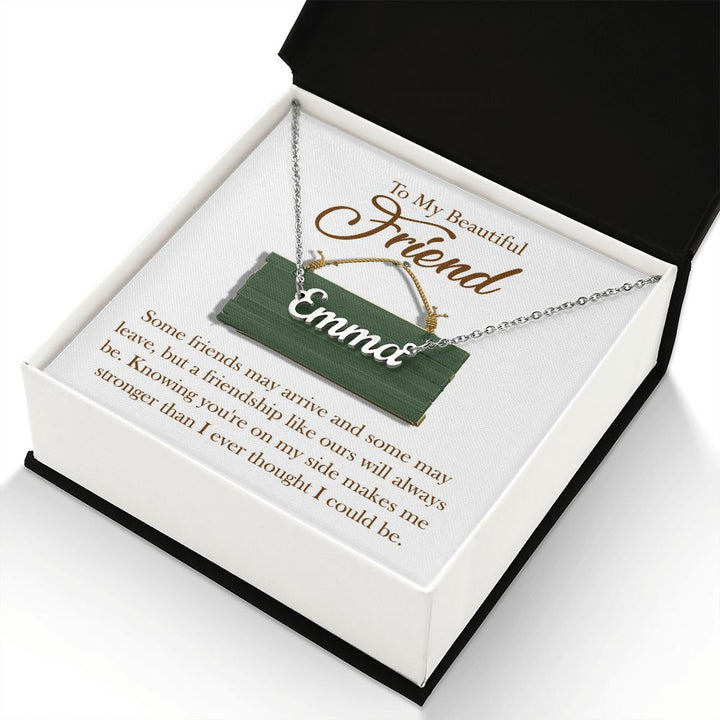 Custom Friend Necklace with Heartfelt Message