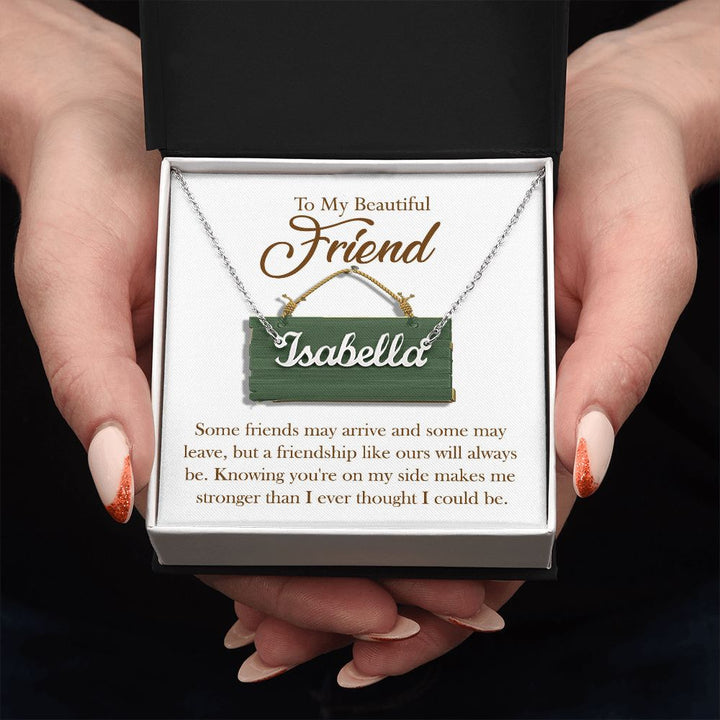 Custom Friend Necklace with Heartfelt Message