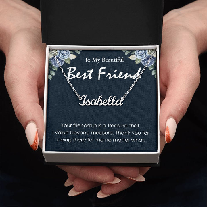 Personalized Best Friend Name Necklace Gift