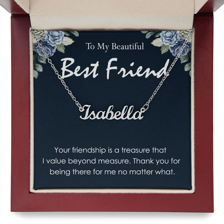 Personalized Best Friend Name Necklace Gift