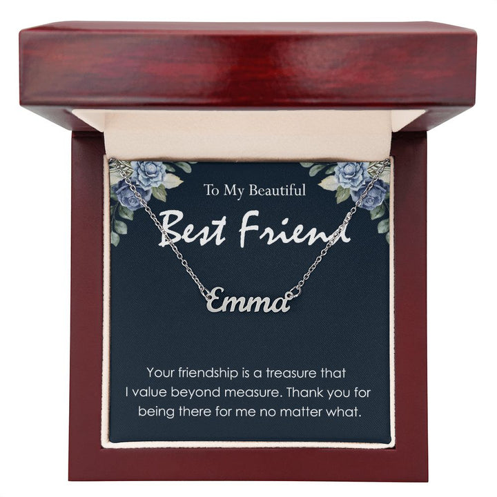 Personalized Best Friend Name Necklace Gift