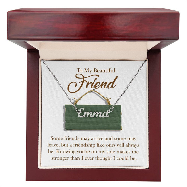 Custom Friend Necklace with Heartfelt Message