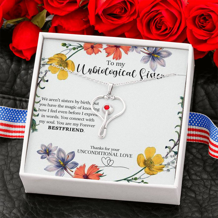 Stethoscope Necklace Gift for Unbiological Sister