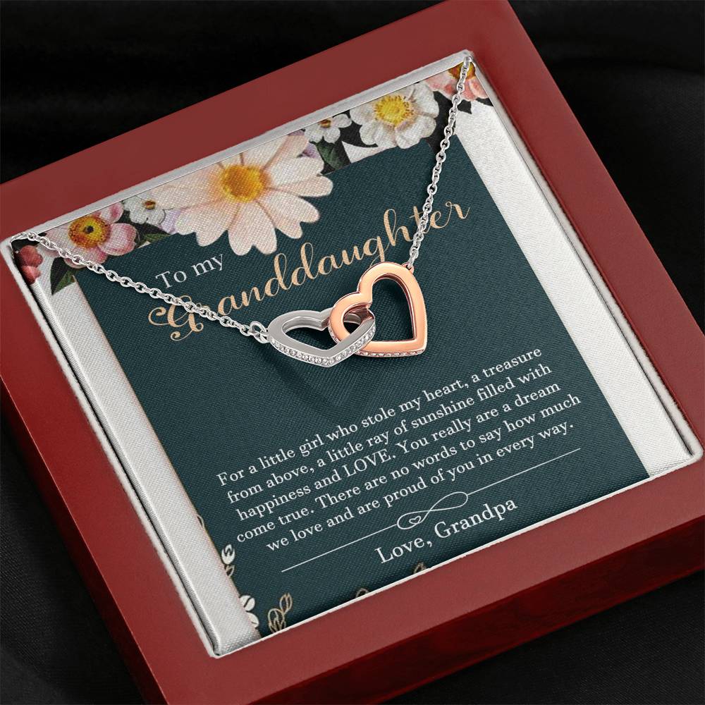 To My Granddaughter Necklace- Granddaughter Gifts From Grandpa
