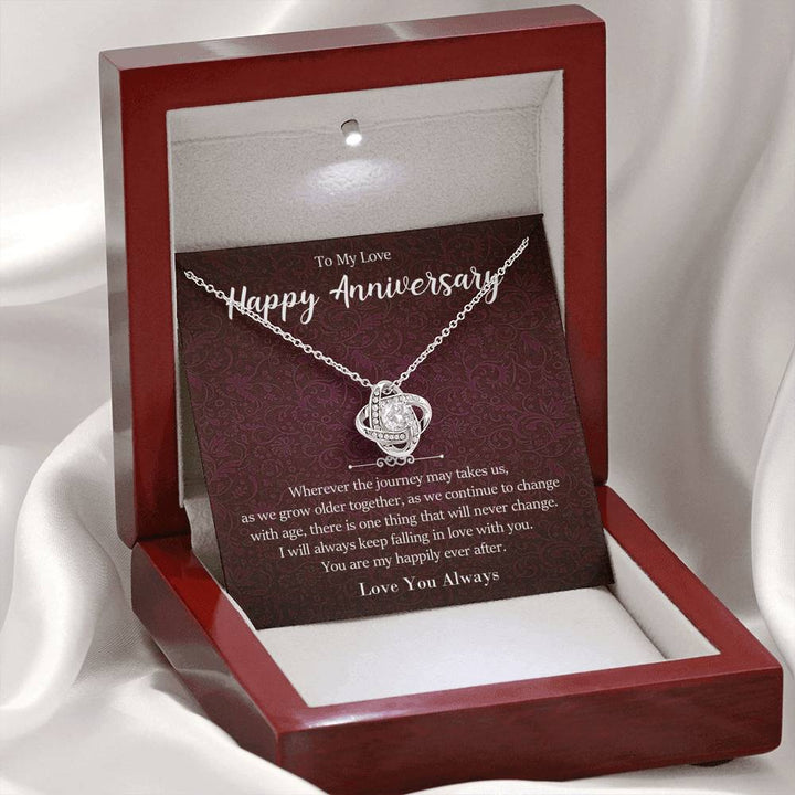 Anniversary Love Knot Necklace for Wife