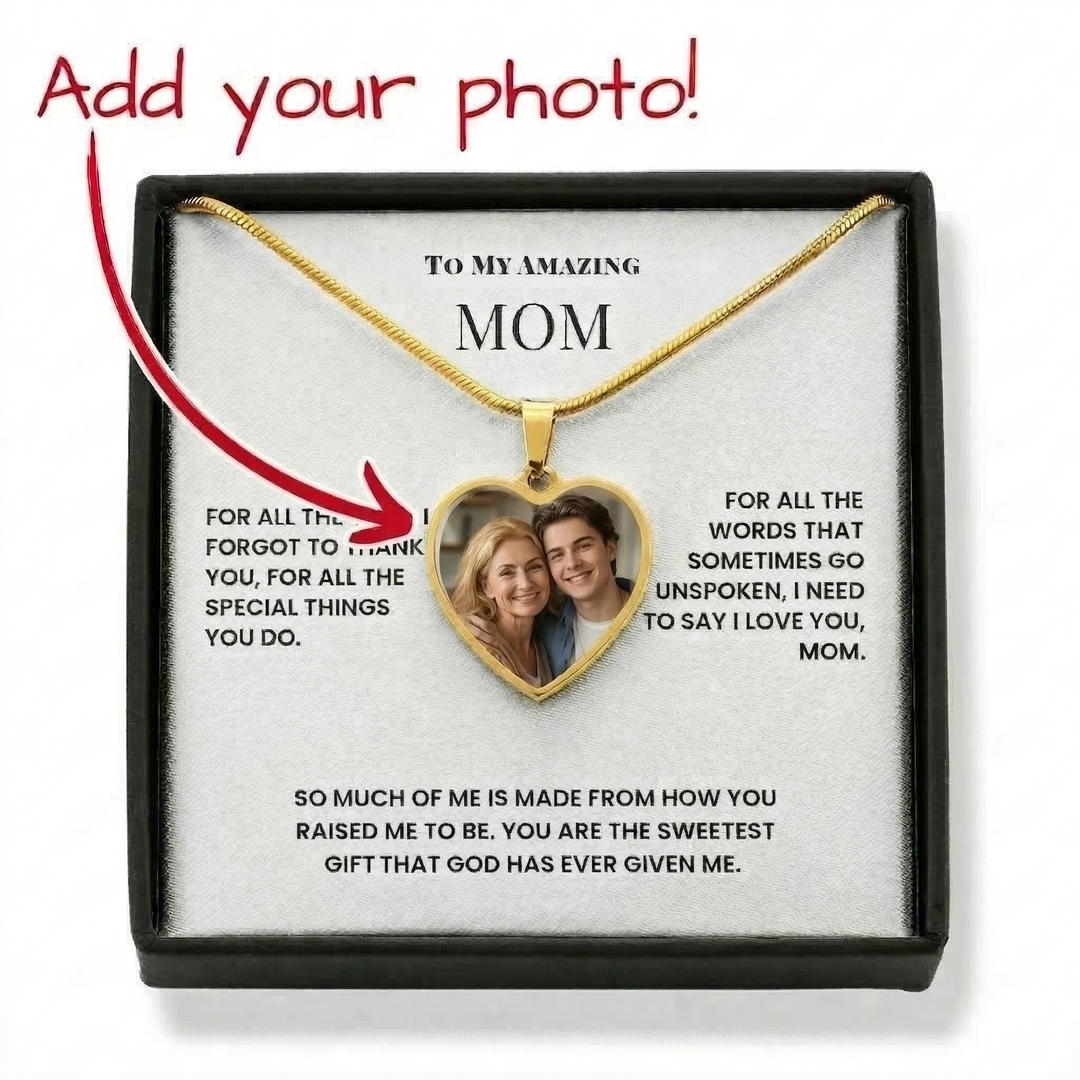 Personalized Photo Necklace Gift For Mom
