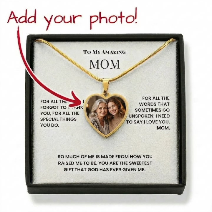 Personalized Photo Necklace Gift For Mom