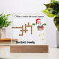 Personalized Family Crossword Acrylic Plaque - Christmas Edition