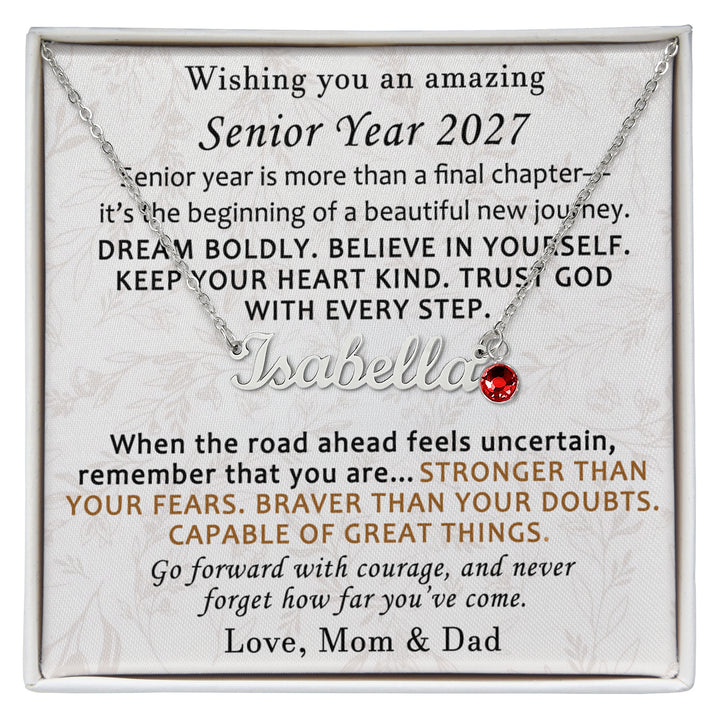 Senior Year Necklace - High School Graduation Gift Box