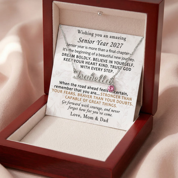 Senior Year Necklace - High School Graduation Gift Box