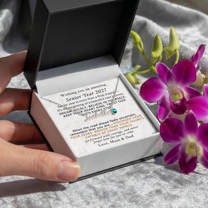 Senior Year Necklace - High School Graduation Gift Box