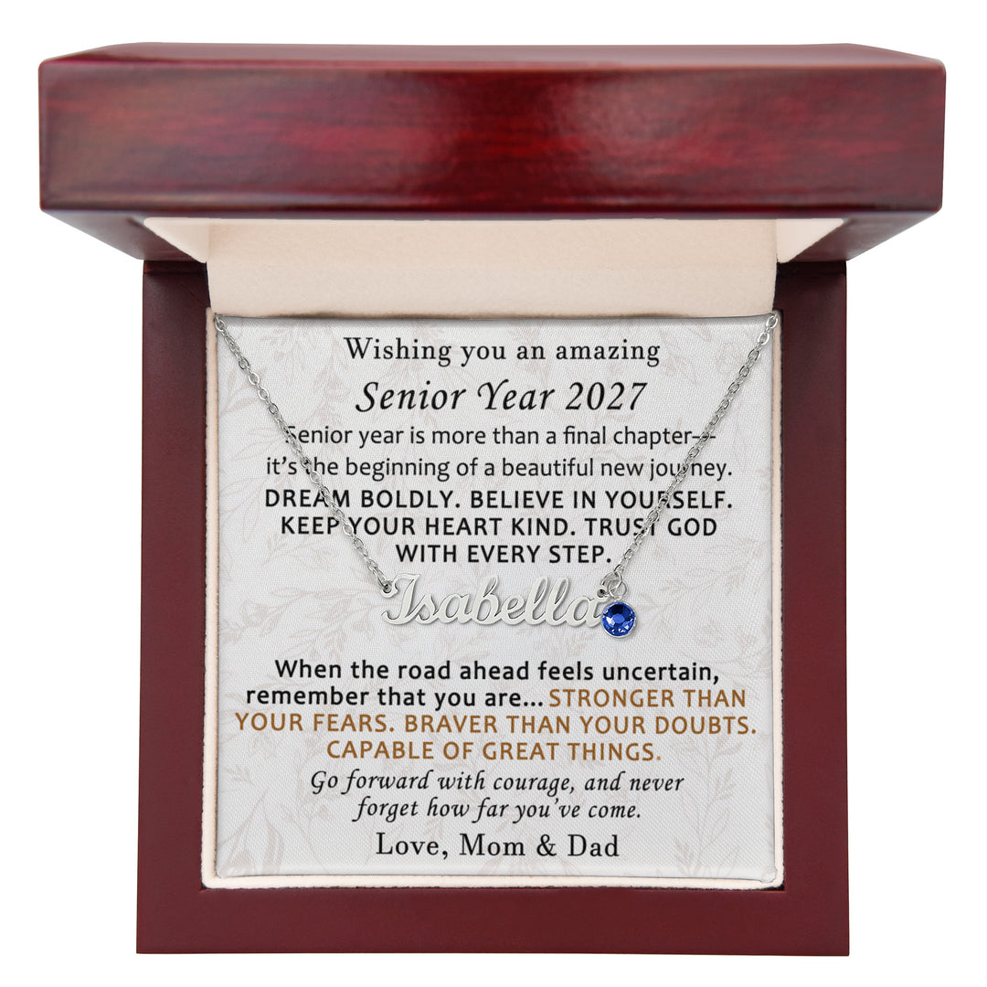 Senior Year Necklace - High School Graduation Gift Box