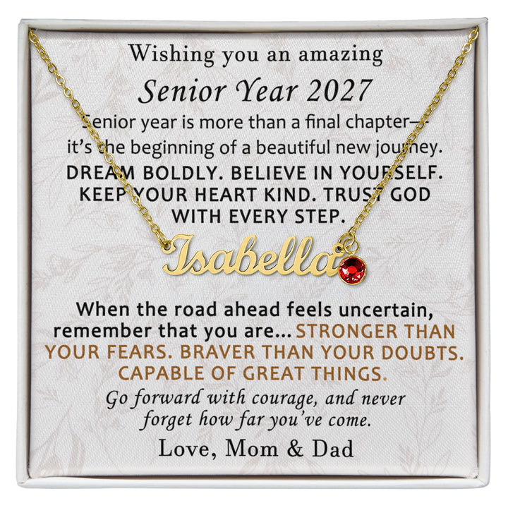 Senior Year Necklace - High School Graduation Gift Box