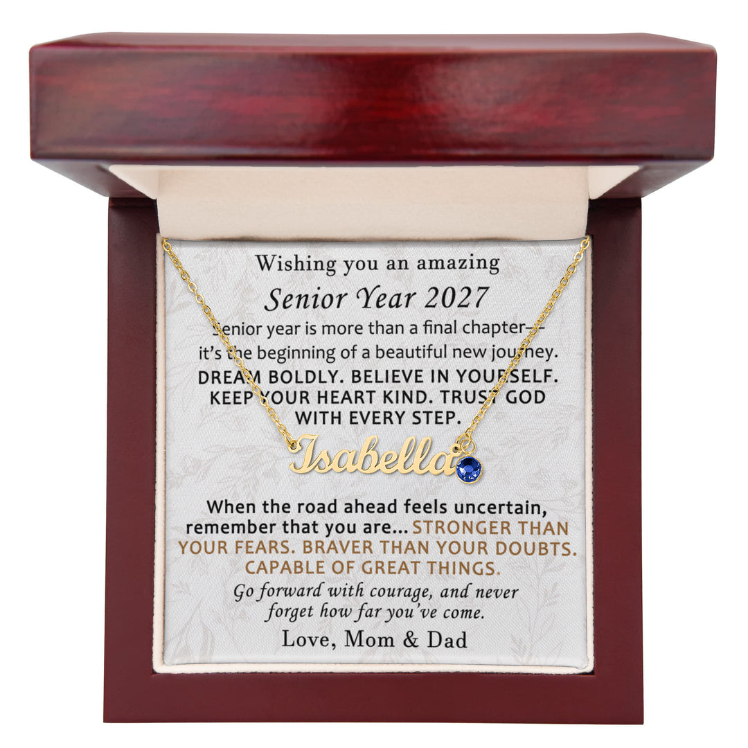 Senior Year Necklace - High School Graduation Gift Box