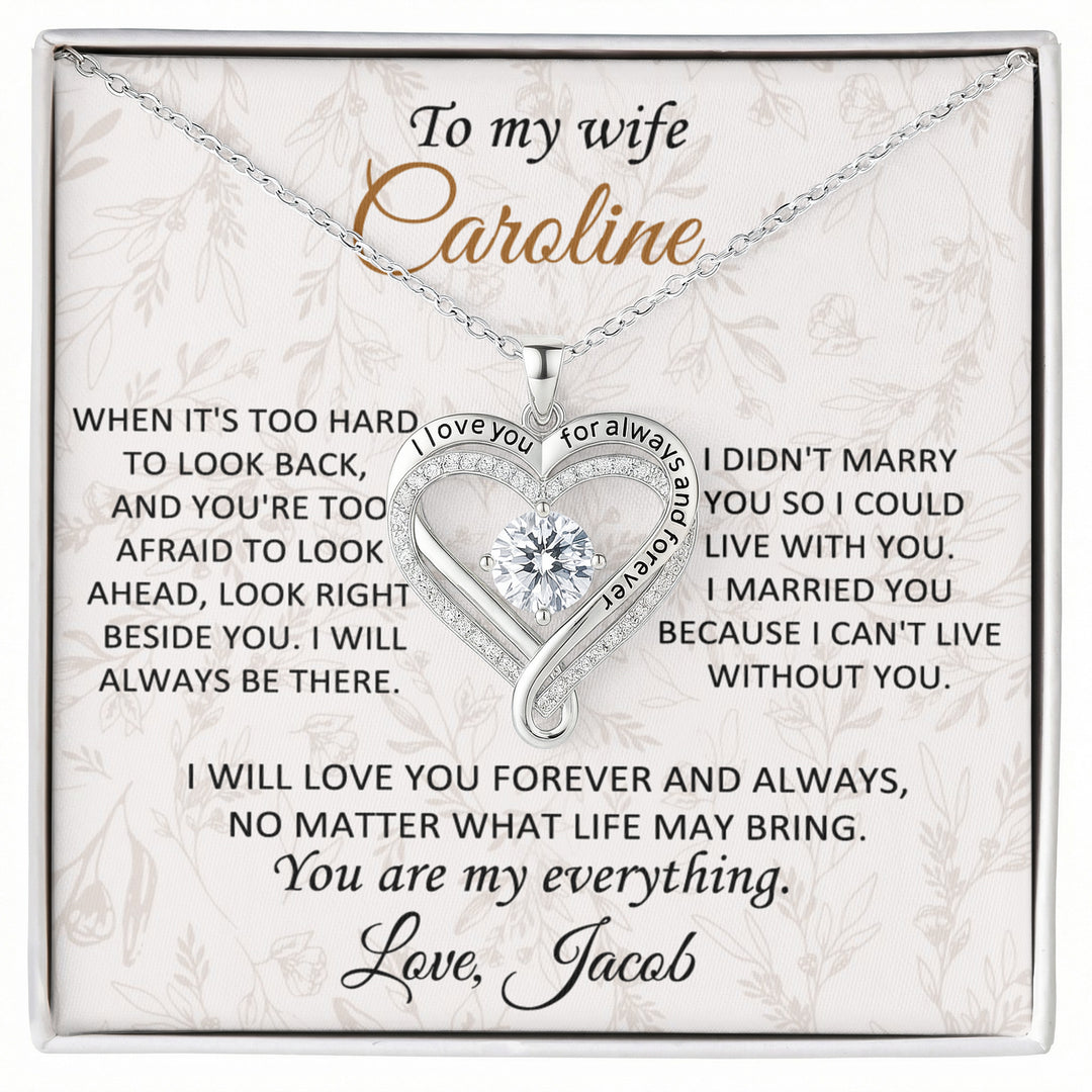 To My Wife Forever and Always Necklace