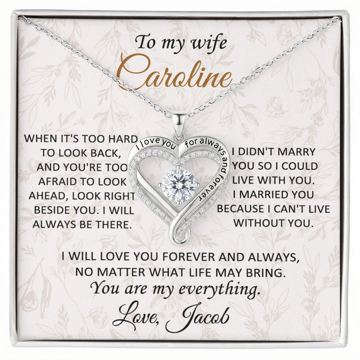 To My Wife Forever and Always Necklace