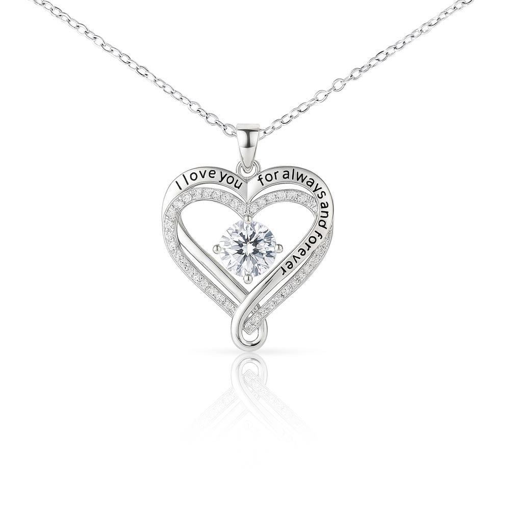 Love You Always Heart Necklace – Gift for Mom