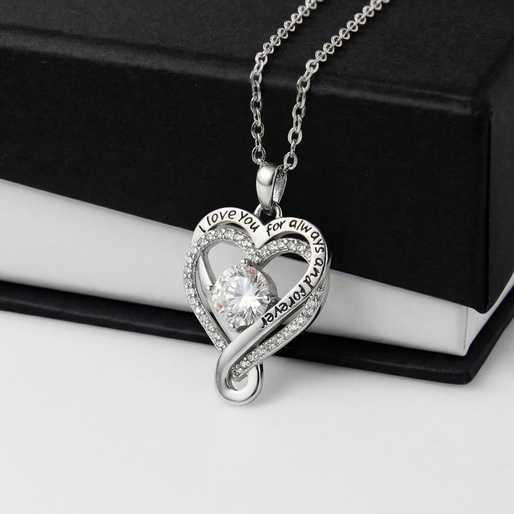 Love You Always Heart Necklace – Gift for Mom