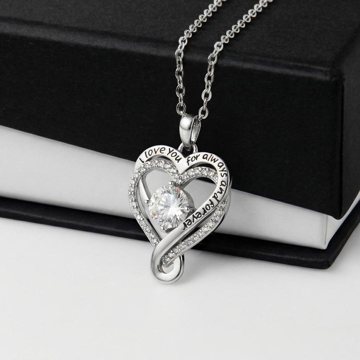 Love You Always Heart Necklace – Gift for Mom