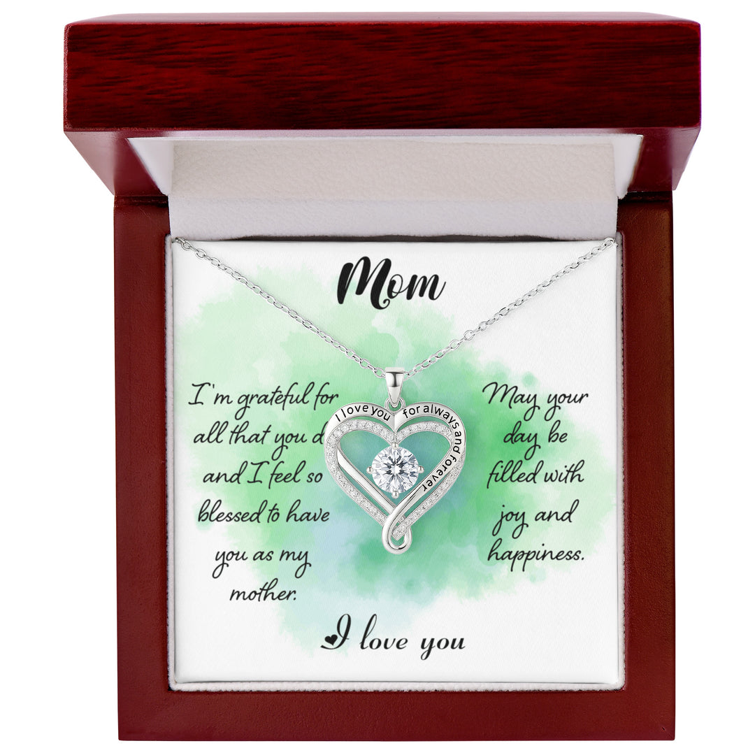 Love You Always Heart Necklace – Gift for Mom