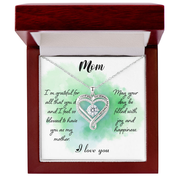 Love You Always Heart Necklace – Gift for Mom