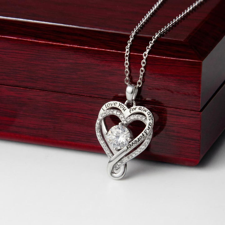Love You Always Heart Necklace – Gift for Mom