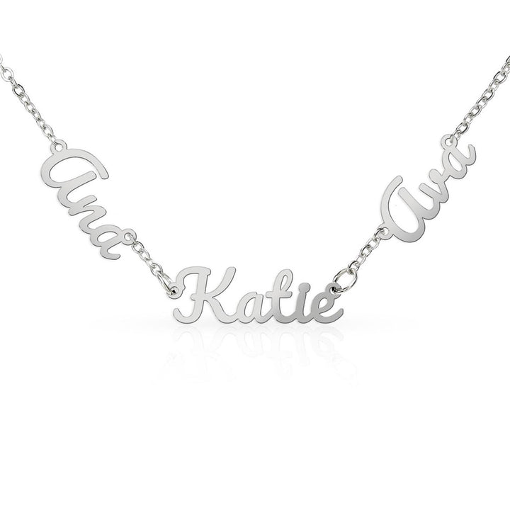 Personalized Multiple Name Necklace – Custom Kids Names Jewelry for Mom or Grandma
