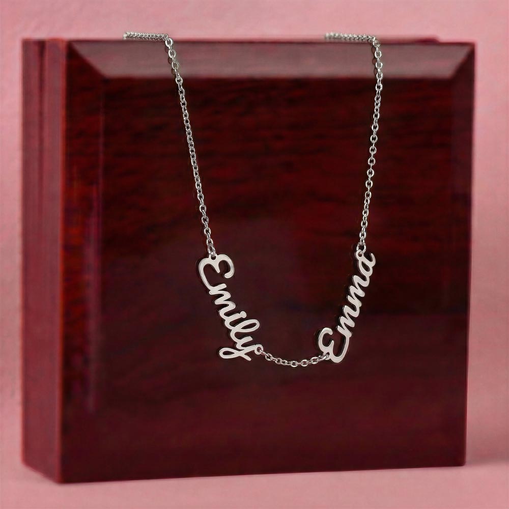 Personalized Multiple Name Necklace – Custom Kids Names Jewelry for Mom or Grandma