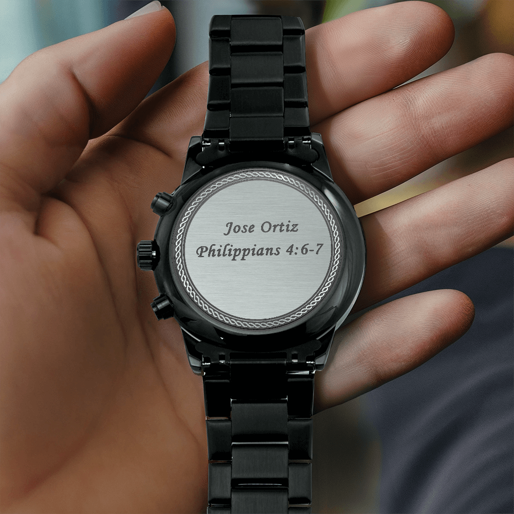 Personalized Bible Verse Mens Watch