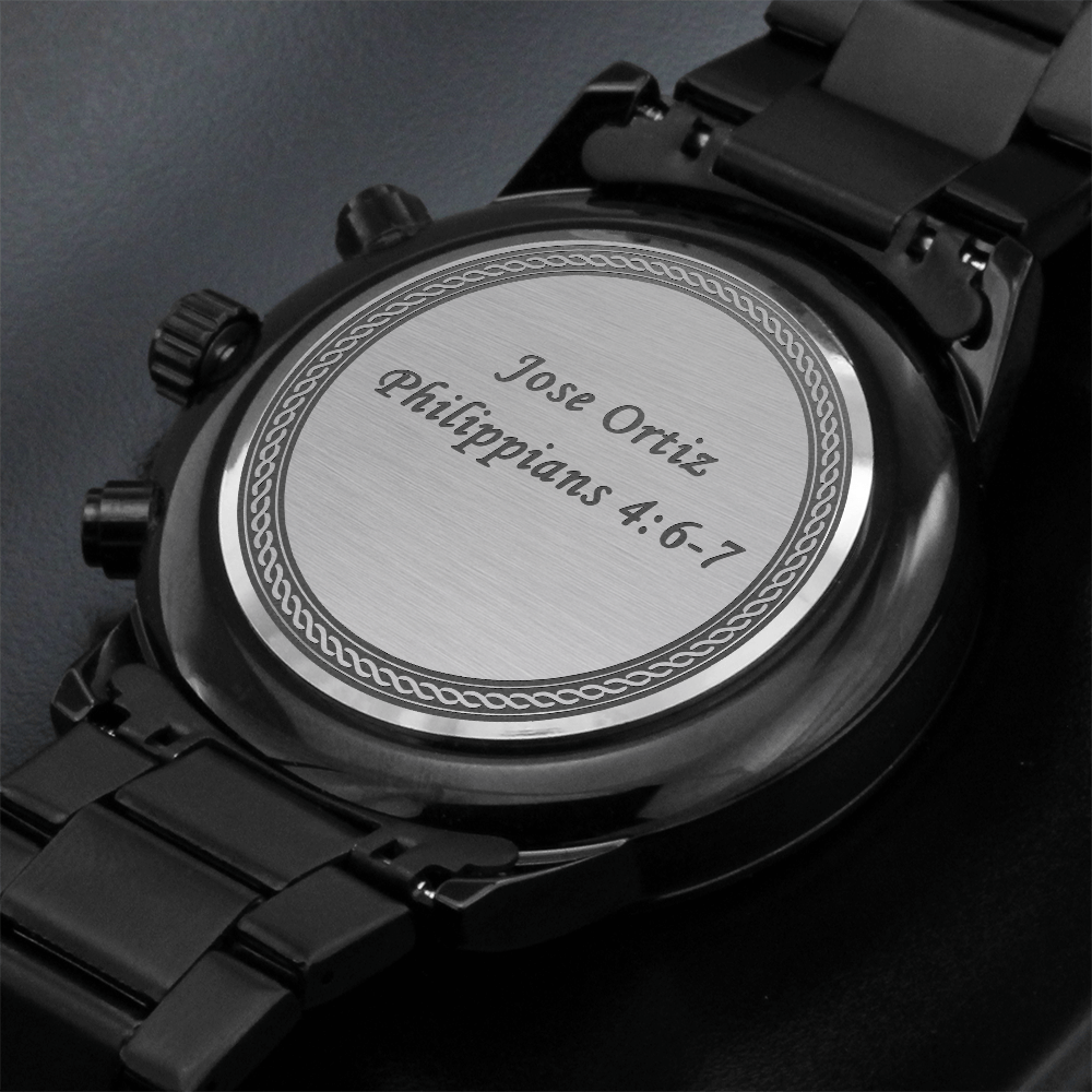 Personalized Bible Verse Mens Watch