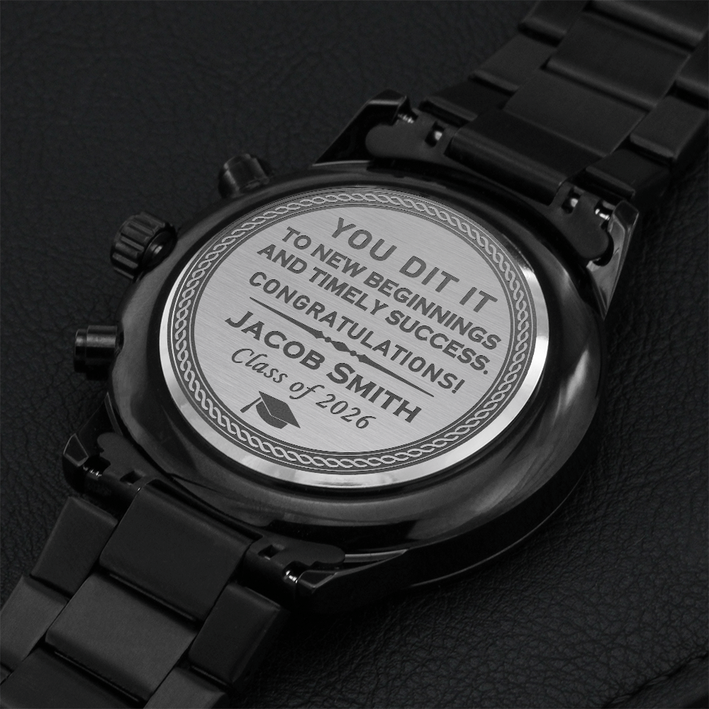Personalized Graduation Gift Watch for Him