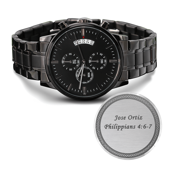 Personalized Bible Verse Mens Watch