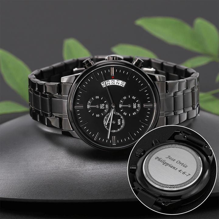 Personalized Bible Verse Mens Watch