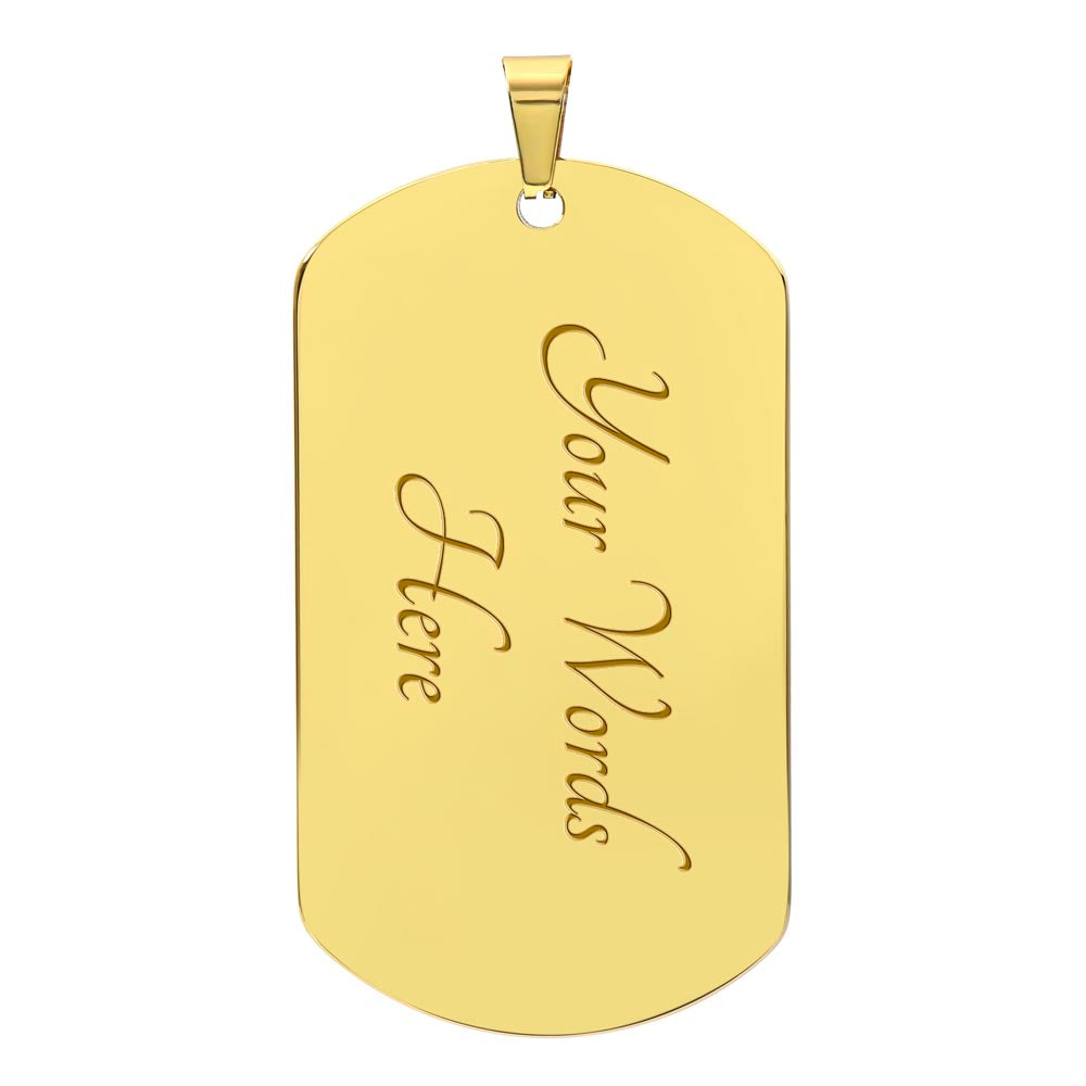 Behind Every Great Daughter – Amazing Dad Engraved Dog Tag Necklace
