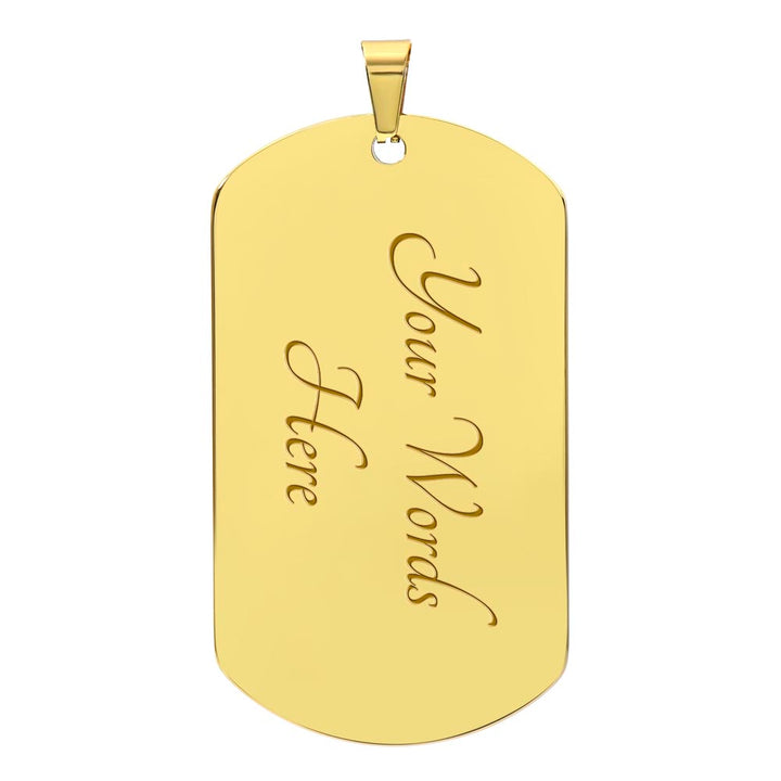 Behind Every Great Daughter – Amazing Dad Engraved Dog Tag Necklace