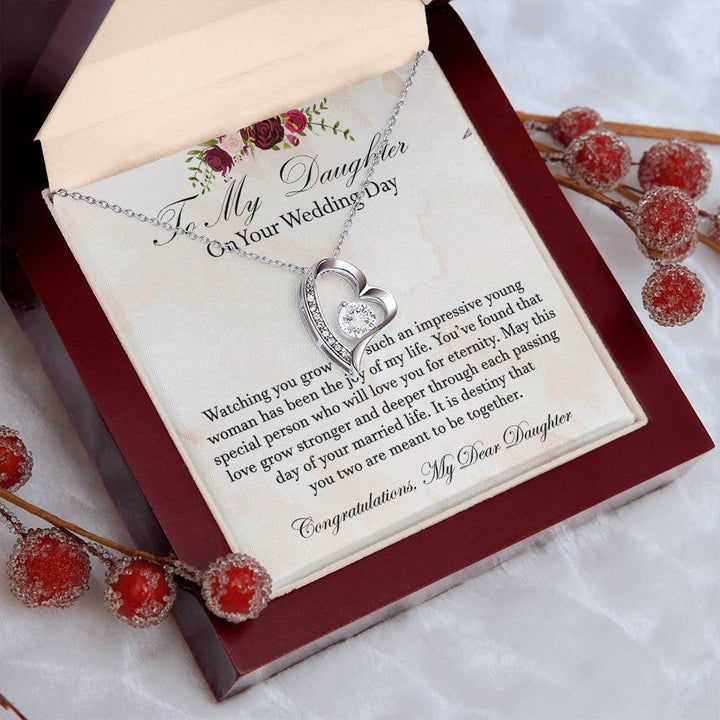 Wedding Heart Necklace Gift for Daughter