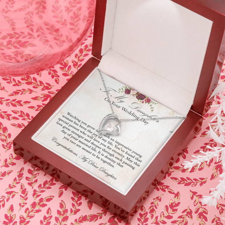 Wedding Heart Necklace Gift for Daughter