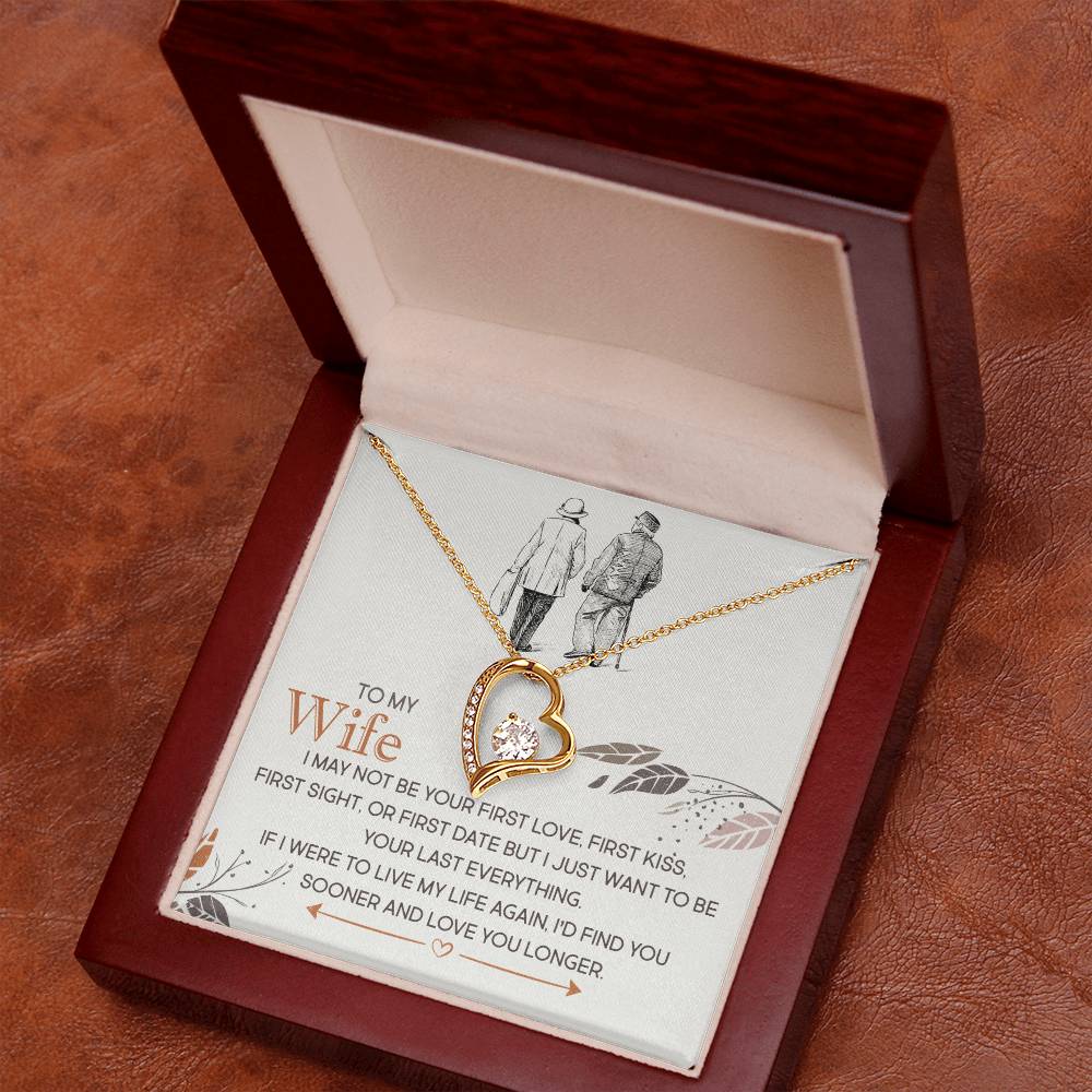 To My Wife Forever Love Heart Necklace
