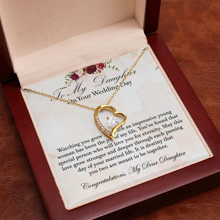 Wedding Heart Necklace Gift for Daughter