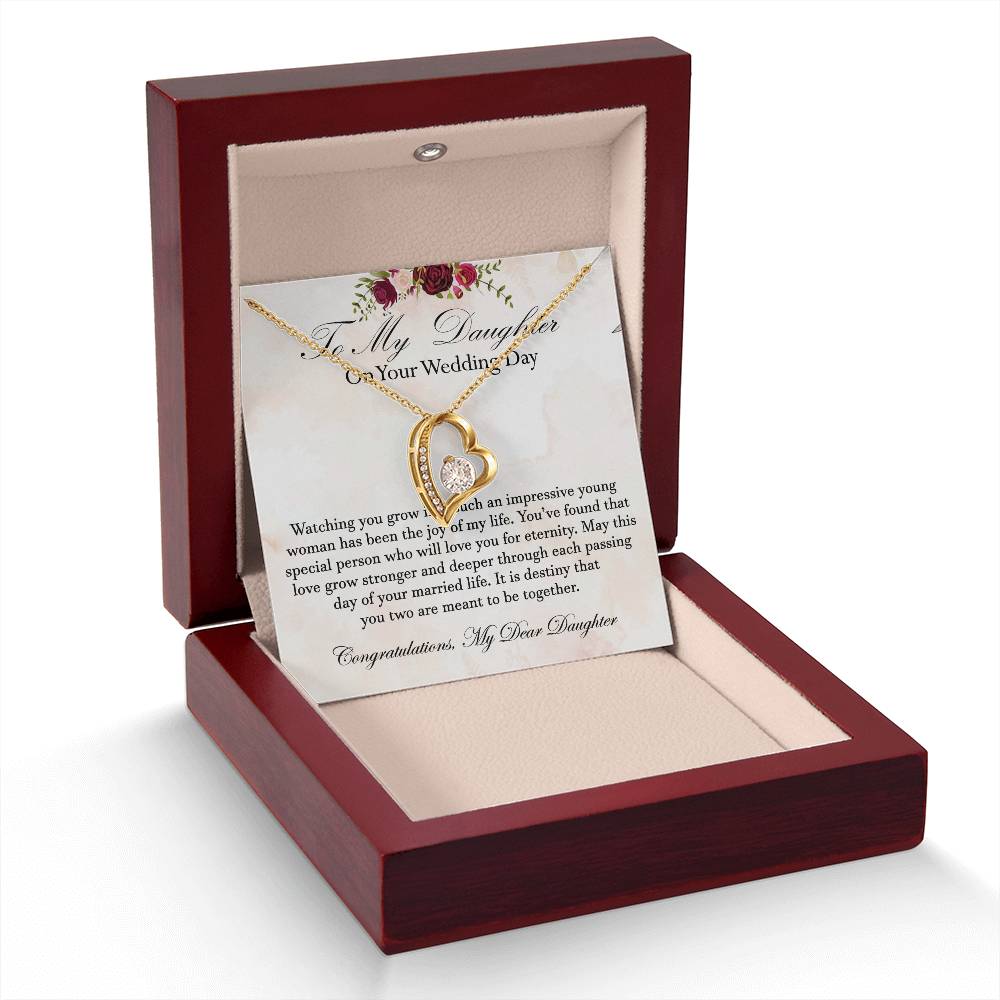 Wedding Heart Necklace Gift for Daughter