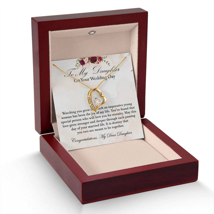 Wedding Heart Necklace Gift for Daughter