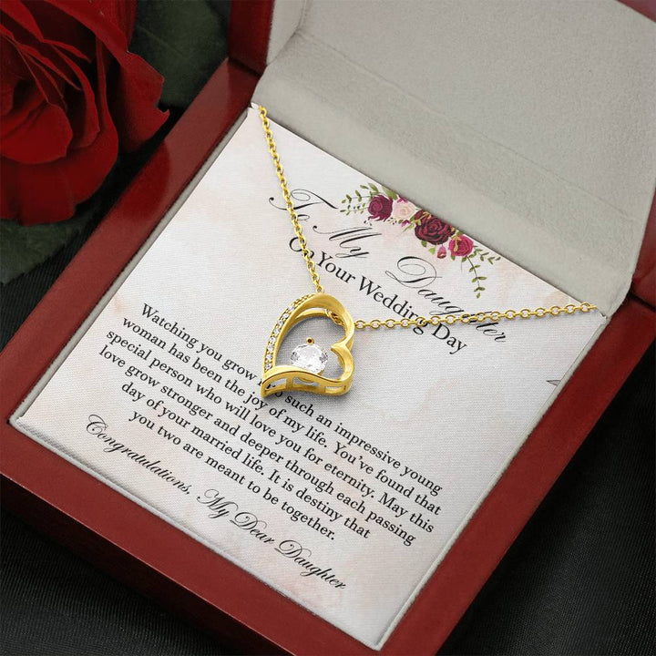 Wedding Heart Necklace Gift for Daughter