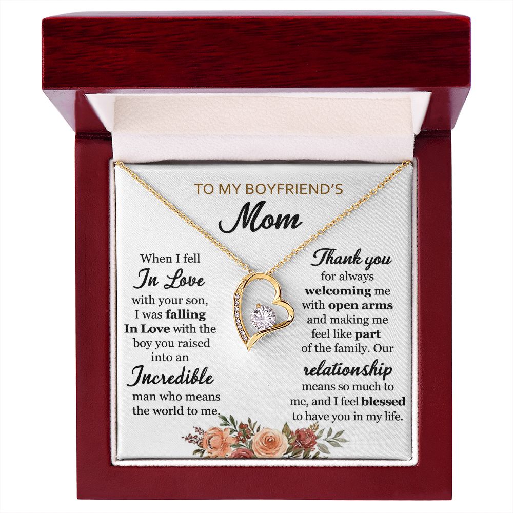  To My Boyfriends Mom Necklace, Gifts for My Boyfriends Mom,  Necklace For Boyfriends Mom, Boyfriend Mom Mothers Day Gift, Boyfriends Mom  Christmas Gifts From Girlfriend, To My Husbands Mom Necklace (A