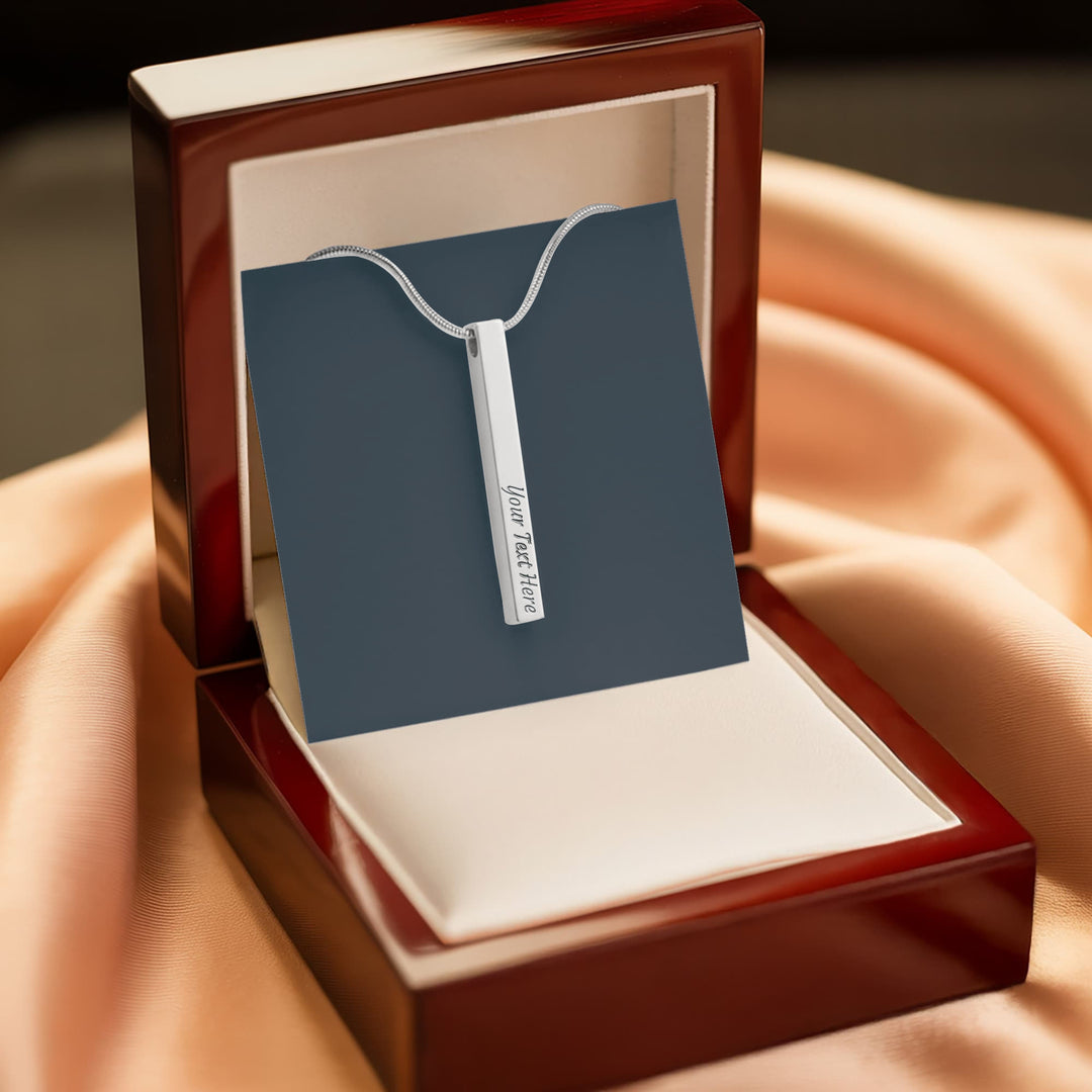 Daily Reminder of Strength - Engraved Bar Necklace
