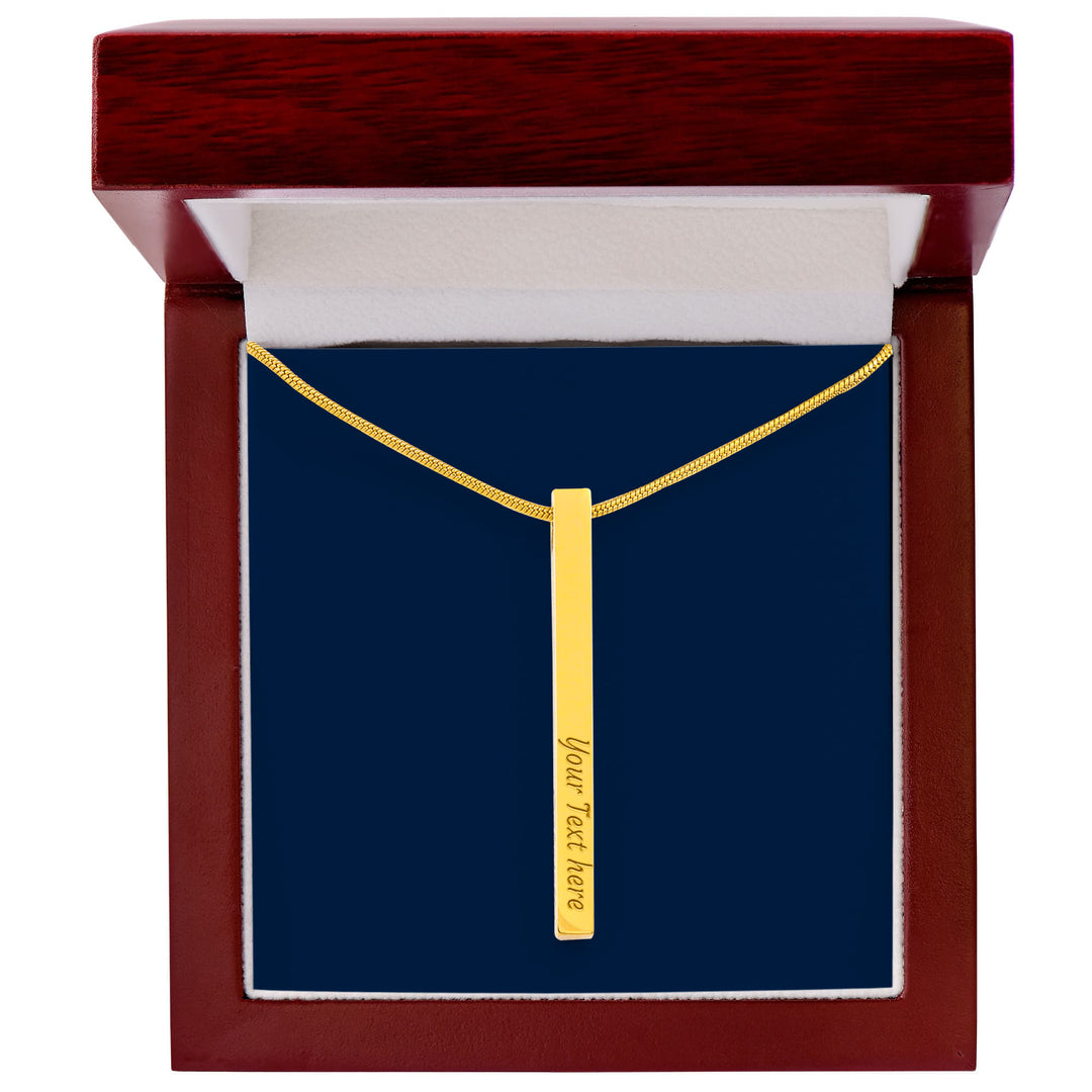 Engraved Bar Necklace – Gift of Encouragement