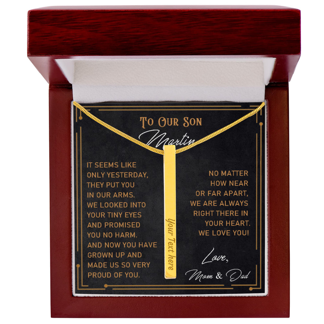 Gift for Son Necklace From Parents