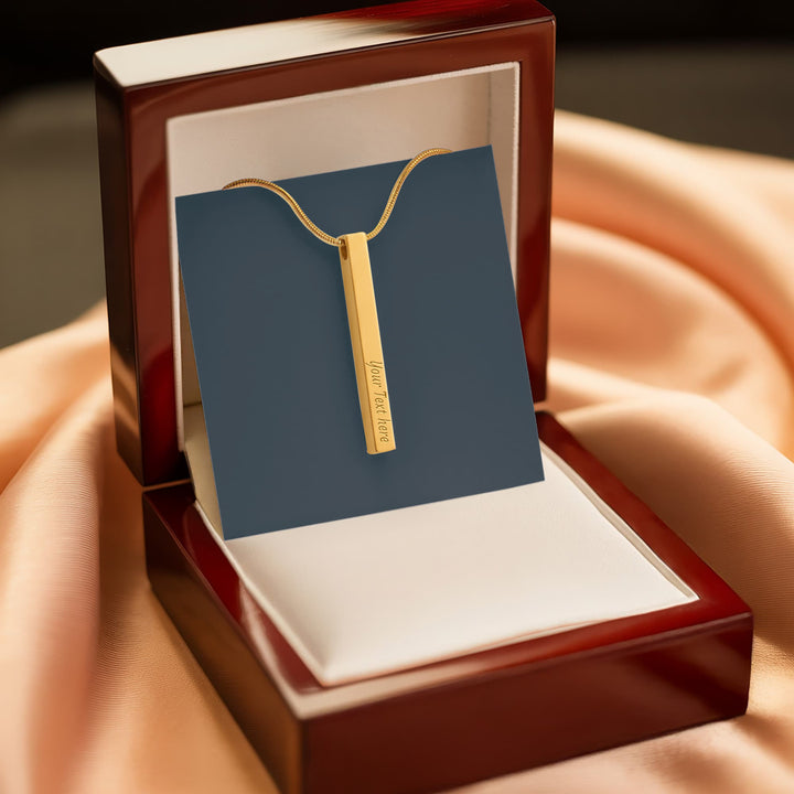 Daily Reminder of Strength - Engraved Bar Necklace