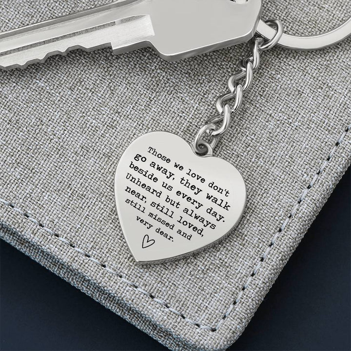 Memorial Heart Keychain for Loved Ones