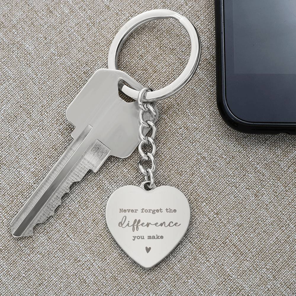 Never Forget The Difference You Make - Personalized Keychain Gift