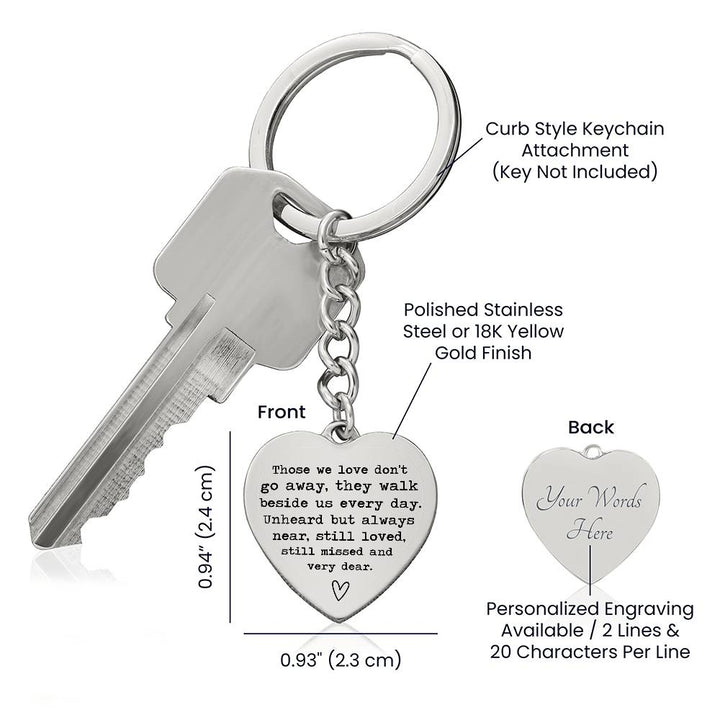 Memorial Heart Keychain for Loved Ones